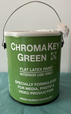 Chroma Key Green Flat Latex Paint-1 Gallon (see pictures New )