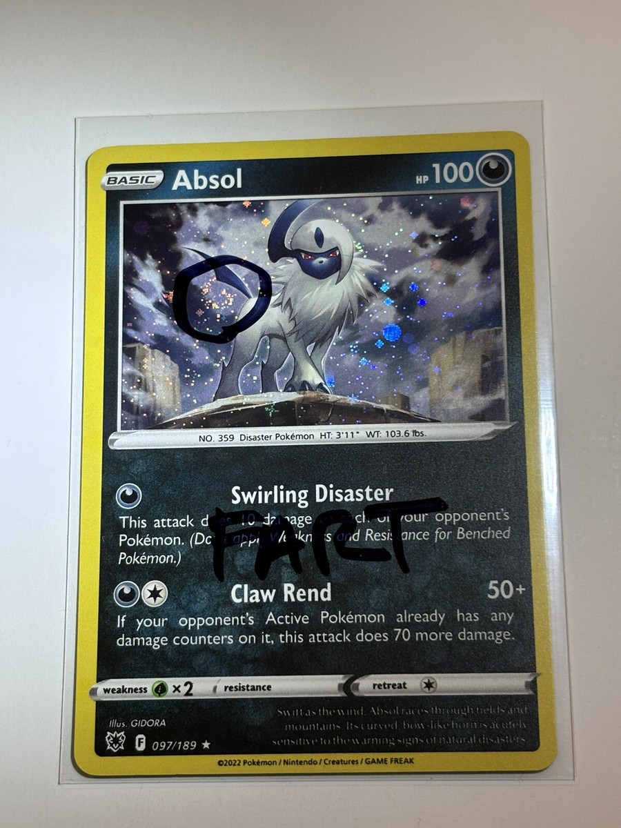Fart SWIRL Pokémon Absol 097/189 Astral Radiance UK exclusive