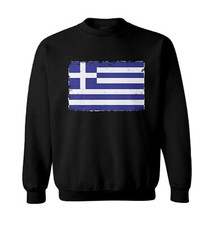 Distressed Greece Flag - Greek Pride Country Proud Toddler Crewneck Sweater