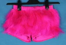 WEISSMAN 6540 HOT PINK Feather Boa Skirt Shorts Skort RECITAL DANCE SA S ADULT