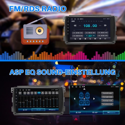 64G Android 13 Auto CarPlay Autoradio GPS RDS Kamera Für Smart Fortwo 451 05-10 - Bild 11 von 13