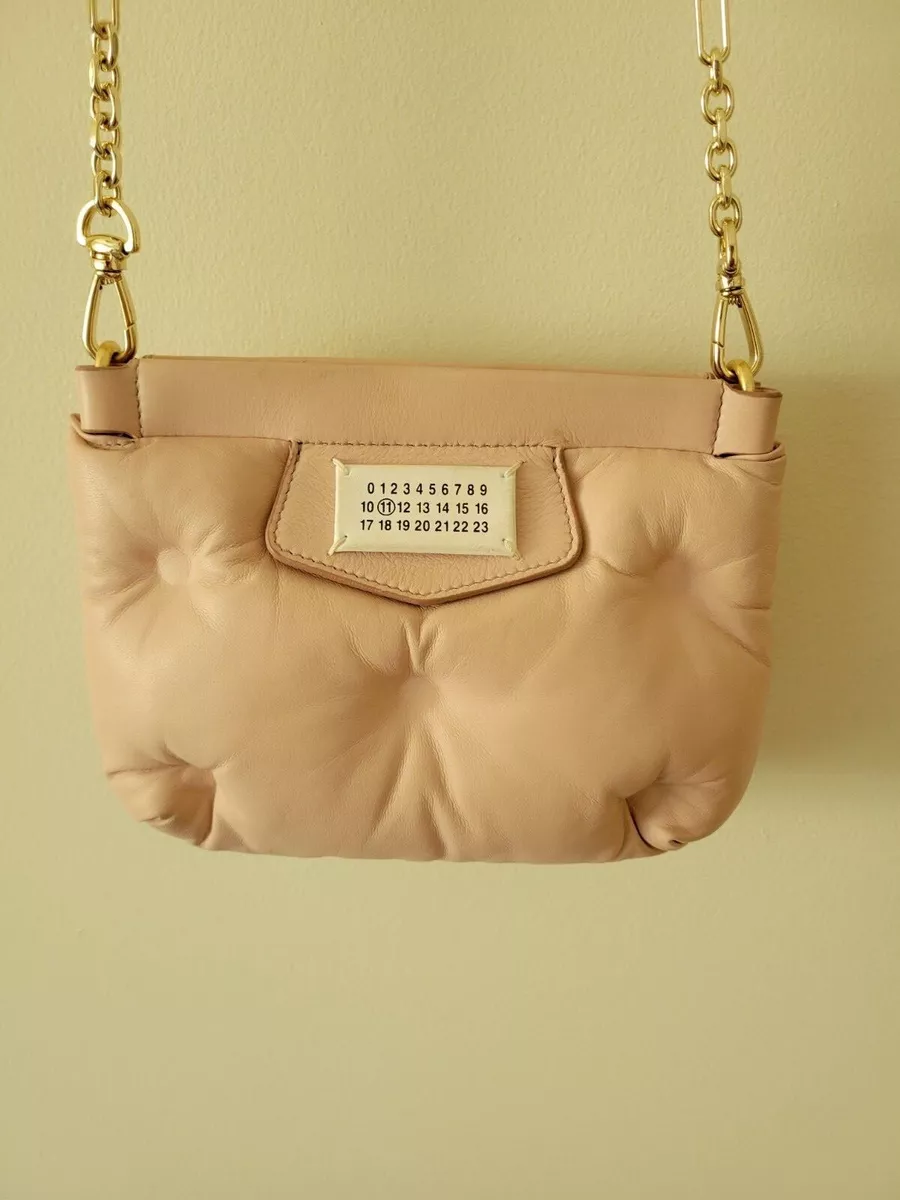 Pale pink MAISON MARGIELA GLAM SLAM LEATHER CLUTCH