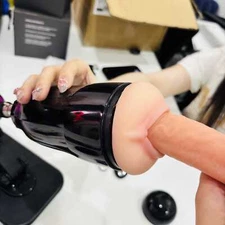 Masturbators Cup with 3XLR For Sex Machine Attachments Male Realistic Pussy Toys