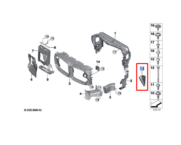 BMW X6 M F96 Front Right Air Duct 51138746970 NEW GENUINE | eBay 