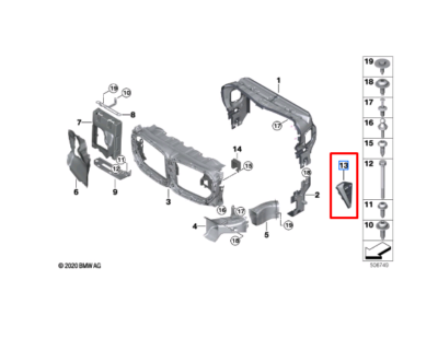 BMW X6 M F96 Front Right Air Duct 51138746970 NEW GENUINE | eBay 