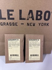 Lot of 2 Le Labo Bergamote 22 Eau de Parfum Spray Vial .75ml Each Total 1.5ml 