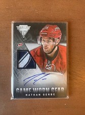 2013-14 Titanium Hockey Game-Worm Gear Nathan Herve 7/10 AUTO, Jersey