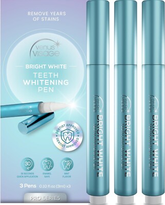 Venus Visage Teeth Whitening Pen (3 Pens) 30+ Uses, For Sensitive teeth