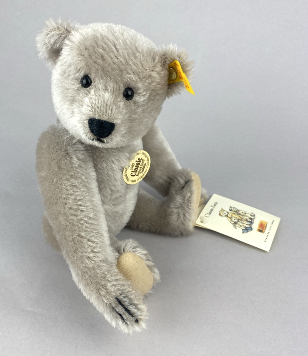 Steiff Classic 1905 Richard Steiff Teddy Bear - Grey Mohair - 25cm