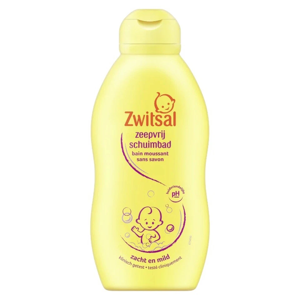 14,56€/L - Zwitsal Schaumbad - Seifenfrei (Zeepvrij) - 6er Pack (6 x 400ml)