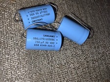 Lot of 3 SANGAMO 066JJ751U050BE capacitor 750uF 50VDC  &  2 SPRAGUE 1000uF 35VDC