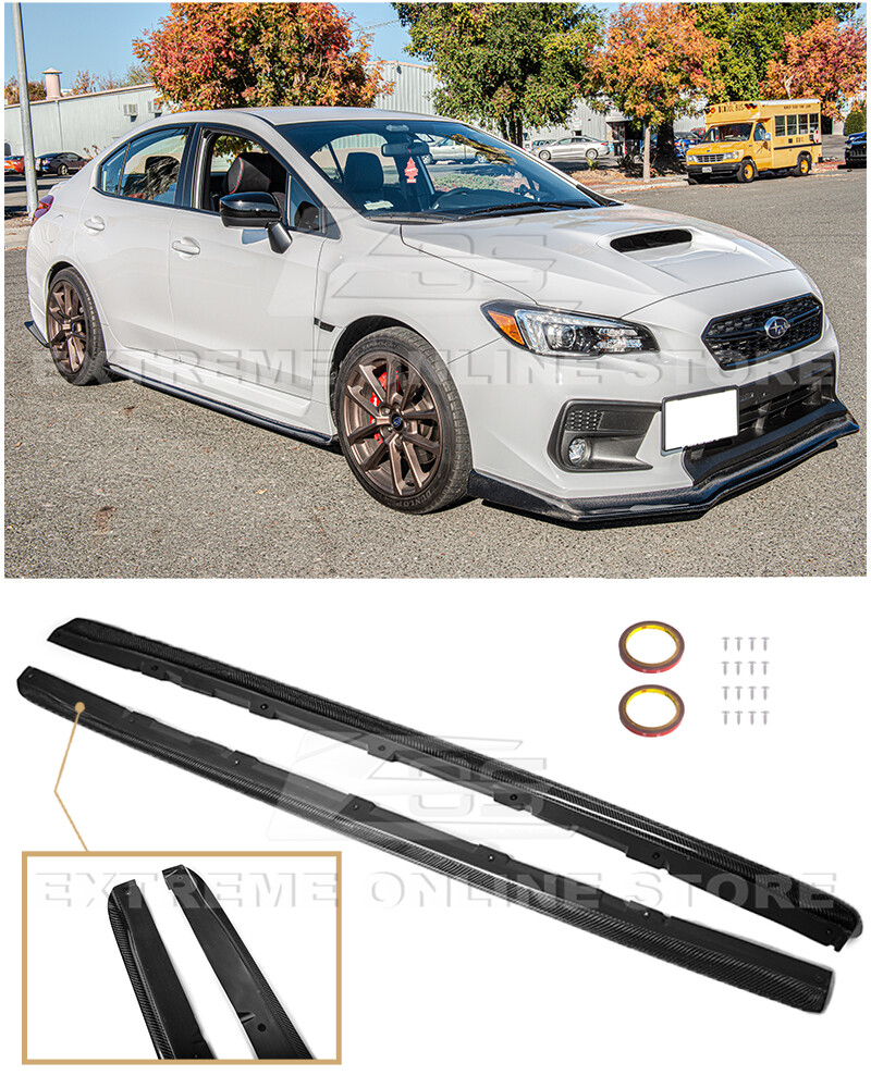 For 15-21 Subaru WRX STi CS Style CARBON FIBER Side Skirt Rocker