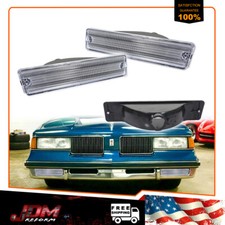 For 81-88 Oldsmobile Cutlass Supreme Clear Front Bumper Parking Signal Lights 2x