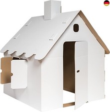 karton-billiger Spielhaus aus Pappe - Wellpappe XXL Pappspielhaus Spielhaus