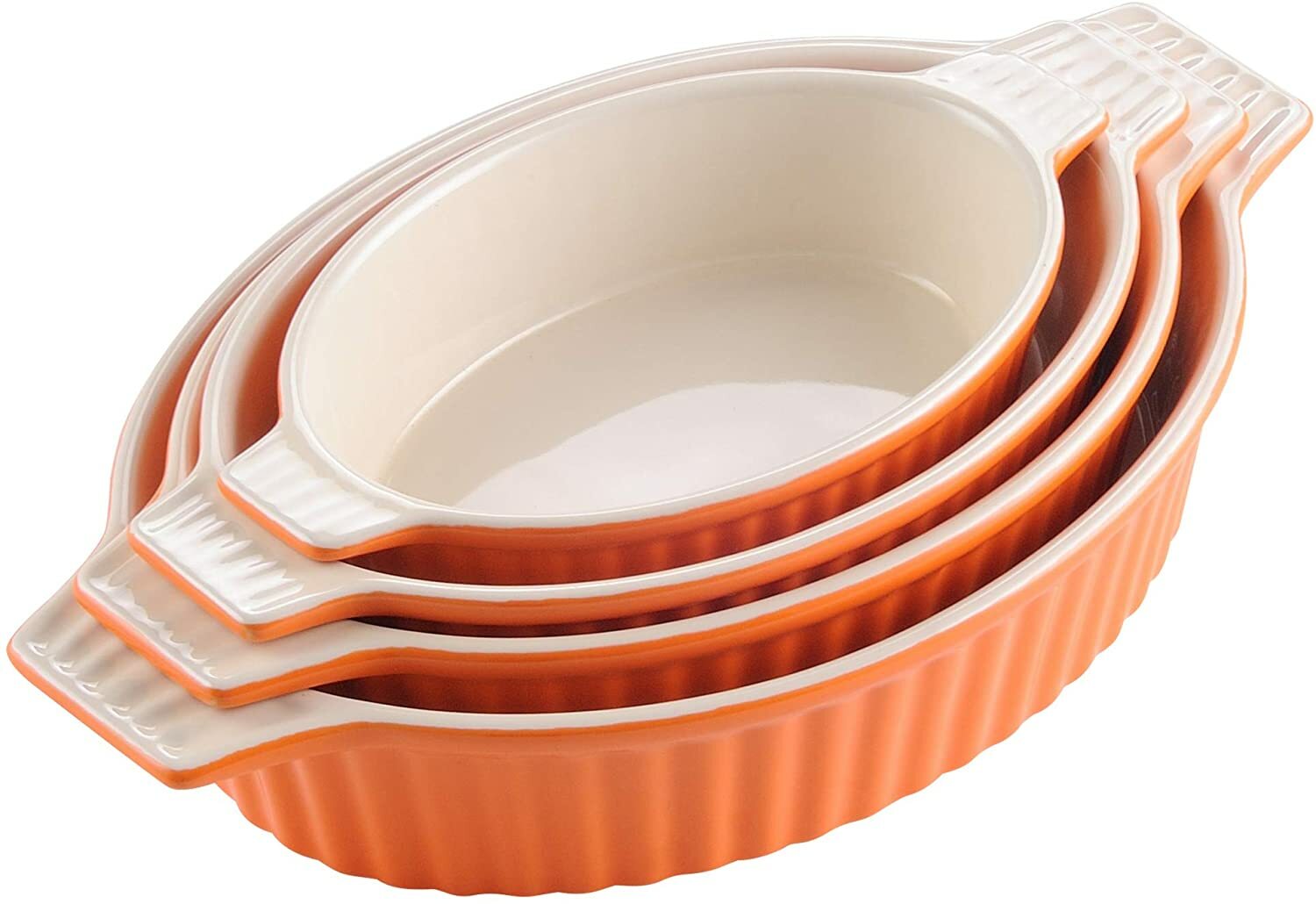 Malacase Ceramic Oval Baking Dish Oven Roasting Bakeware Bake Pan Trays