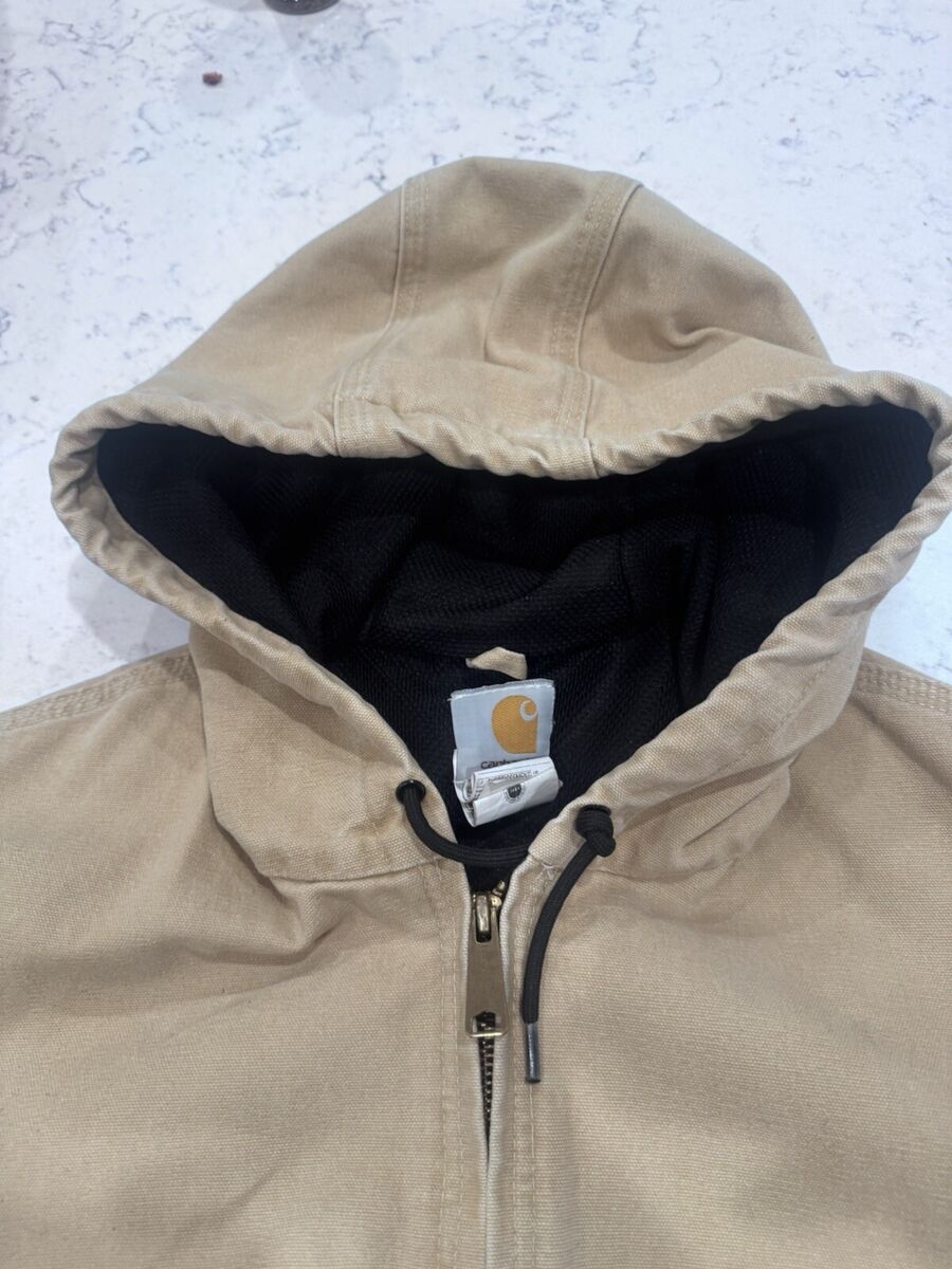 Carhartt Hooded Jacket J130 266 RN#14806 Tan XL Detroit Carhartt Hooded Jacket J130 266 RN#14806 Tan XL Detroit