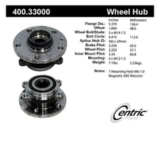 Centrik Part Wheel Bearing and Hub Assembly CTEK 400.33000E-Fit Audis, Volkswage
