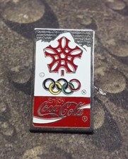 Coca Cola enamel pin badge Calgary Winter Olympics