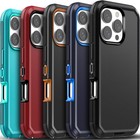 For iPhone 16 Pro Max/15/14/13/Plus Case Phone Cover Shockproof + Tempered Glass