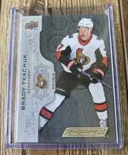 2018-19 Upper Deck Engrained Black #70 Brady Tkachuk Ottawa Senators Rookie 1/49