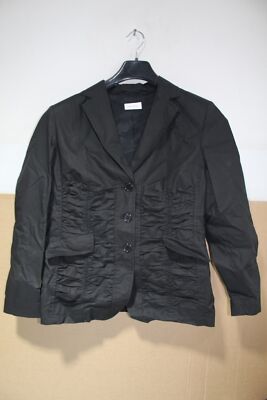 Peter Hahn women's jacket black blazer size 44 jacket 100% cotton