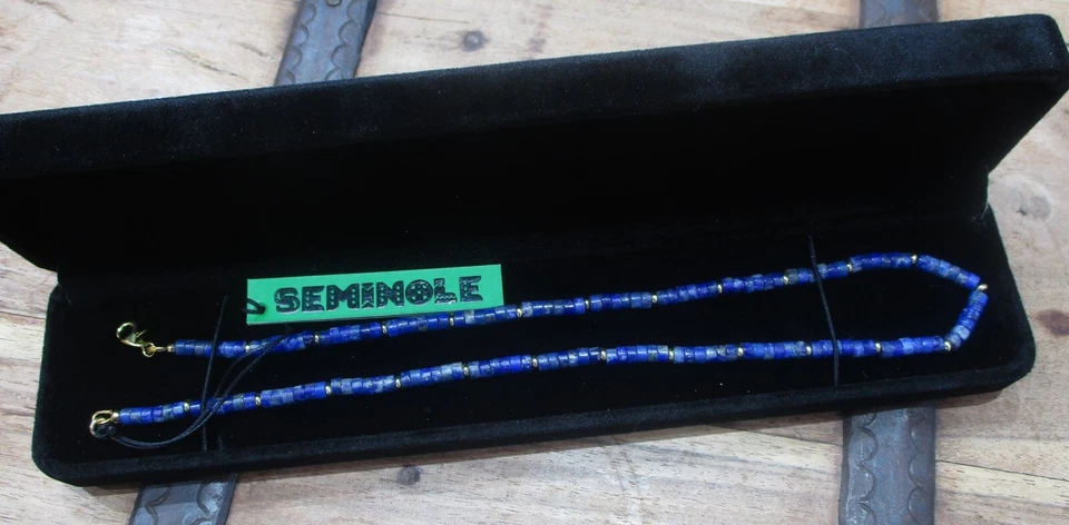 collana unisex lapislazzuli argento 925 placcato oro 18k minerale blu autentico - Immagine 2 di 4