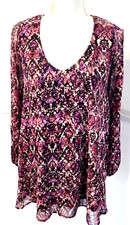 Show Me Your Mumu Dress/ Tunic Size Extra Small Snakeskin Print Purple Lined