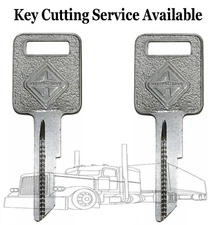 Qty 2 International Navistar Logo Key Blank Ignition Door Big Semi Truck 321490
