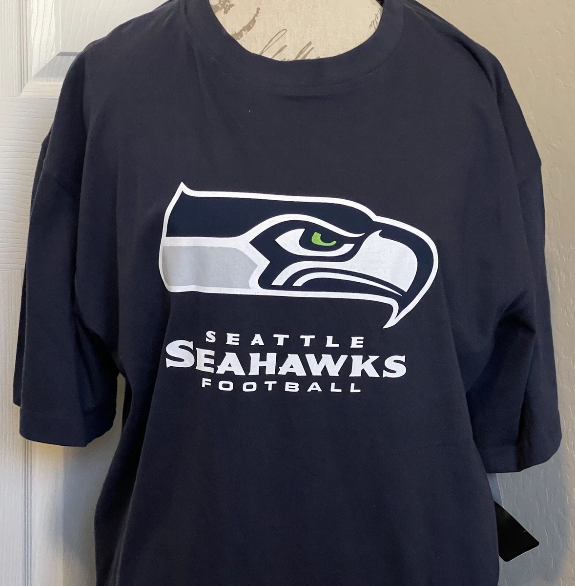 Seattle Seahawks T Shirt Blue Navy NFL Football Men s Size XL. NEW