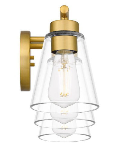 Hampton Bay Eastburn 22 in. 3-Light Gold Vanity Light with Clear Glass Shades - Picture 6 of 6