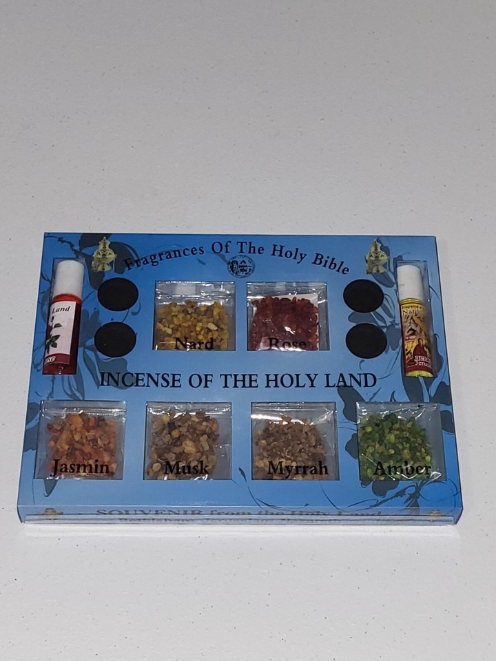 Set of 6 Incenses Resin And 2 Anointing Oil from the Holy Land