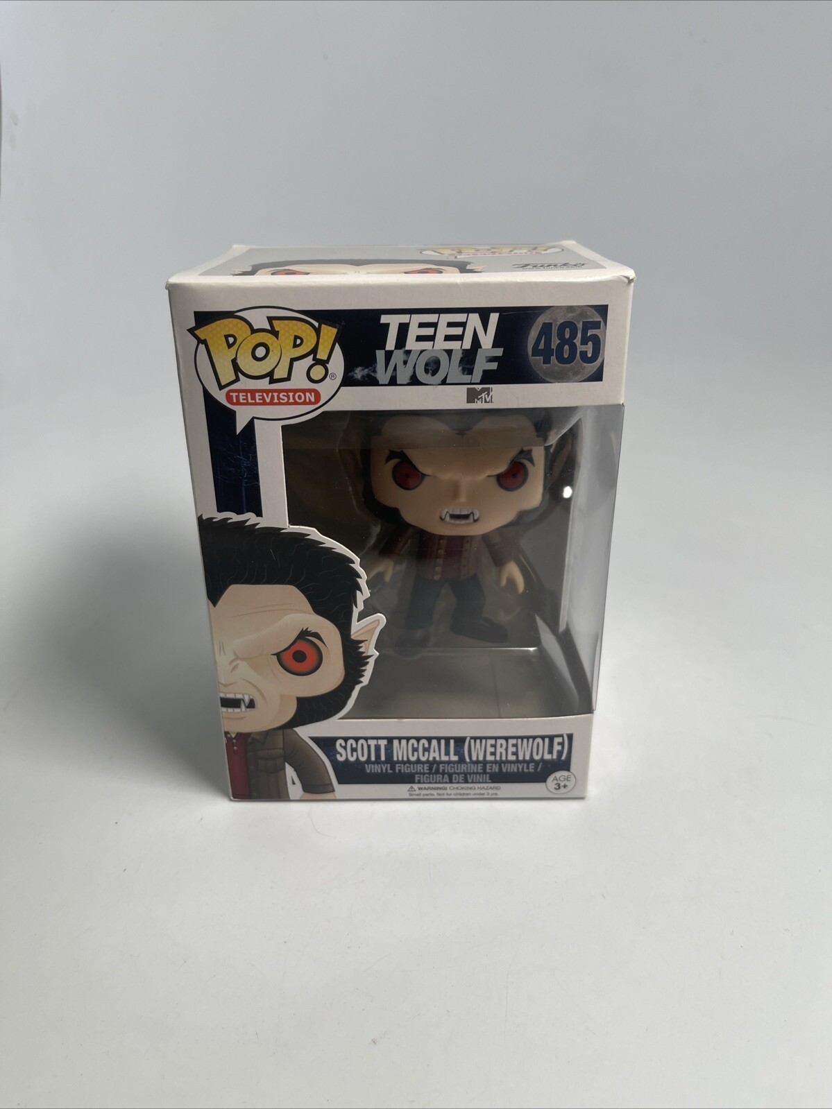 Funko Pop! Television Teen Wolf Scott Mccall Werewolf #485 Nice Box + Protector