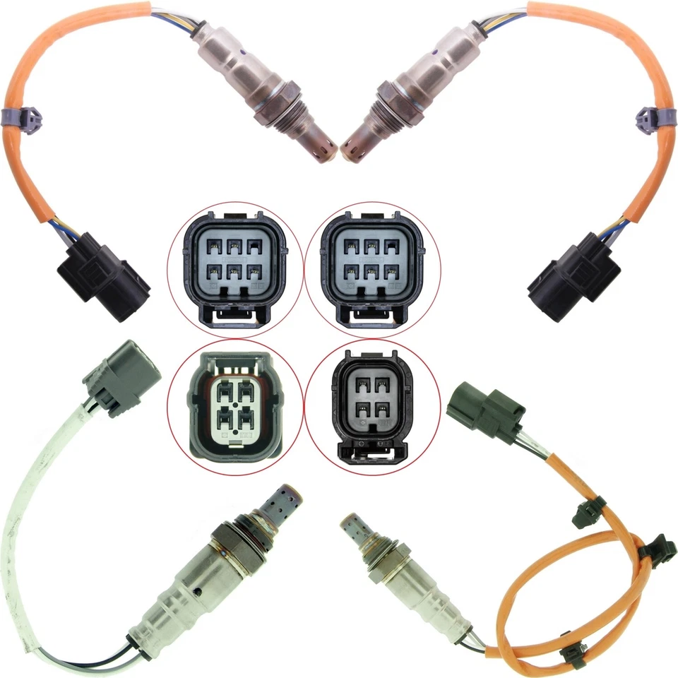 Set (4) Up+Down Oxygen Sensor For 2015 -2020 Acura TLX 2017-2019 Honda Ridgeline - Image 2 of 4