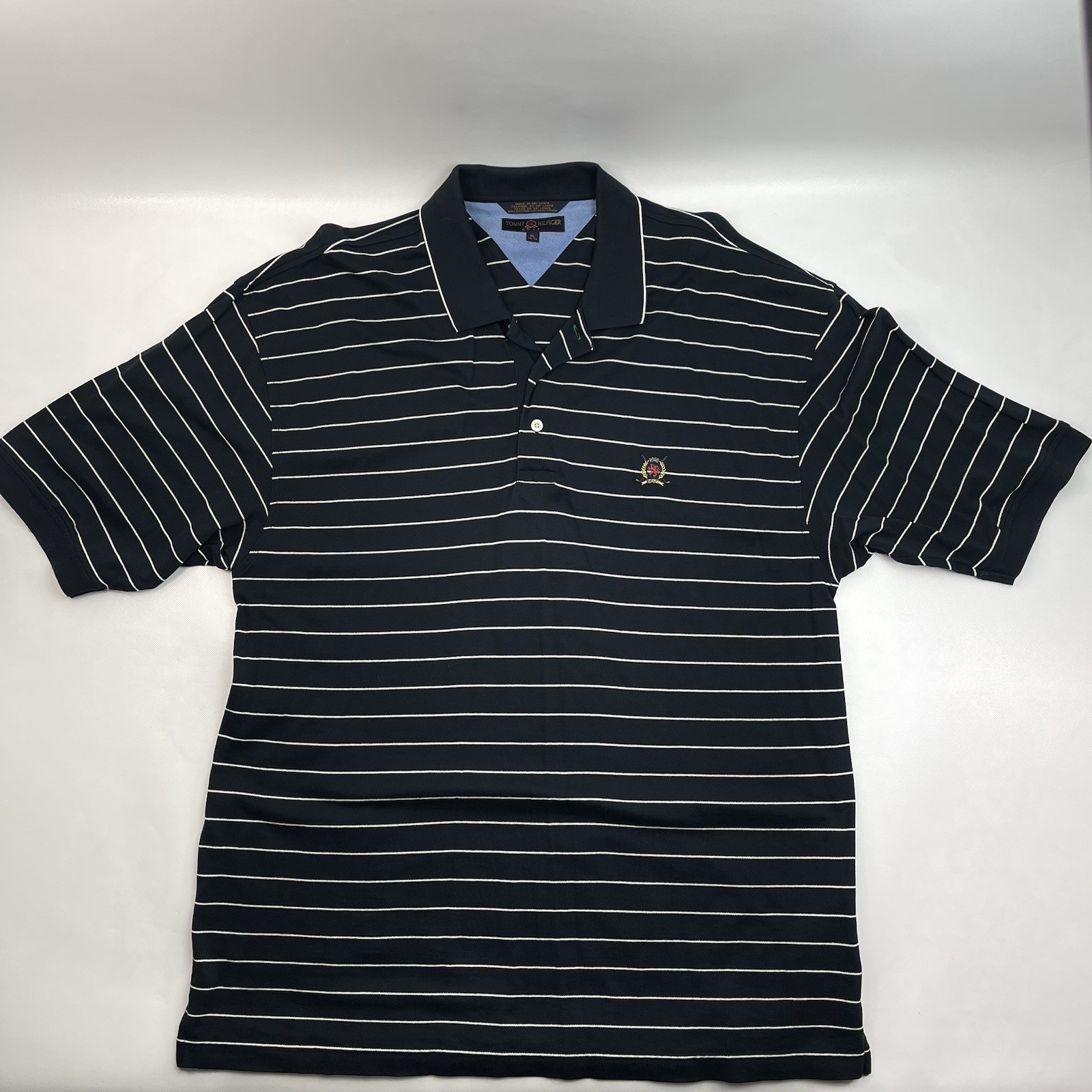 Tommy Hilfiger Classic Vintage Striped Golf Performance Polo Shirt Men’s XL thumbnail 3