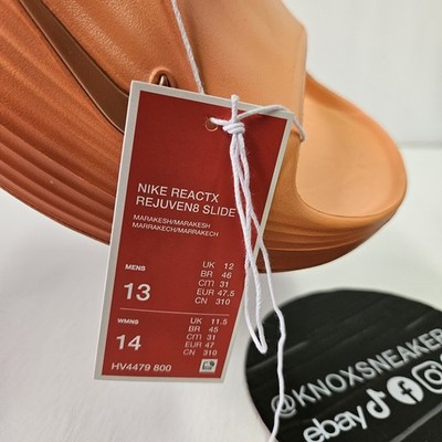 【nrykrsw 】 Nike ReactX Rejuven8 Slide Orange HV4479-800 Men's Size 13 | eBay