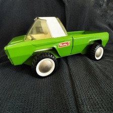 Vintage Buddy L  Steerable  Pressed Steel Green Pickup Model 1-3667