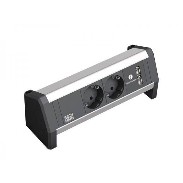 4072074 Bachmann Bachmann DESK 1 2x prolunghe e multiple 2 presa(e) AC Interno
