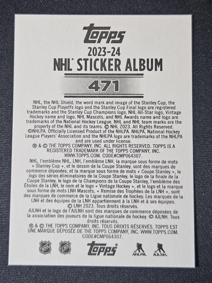 23-24 Topps Filip Kral Rookie Sticker 🚨🚨🚨 Toronto Maple Leafs - Image 4 of 4