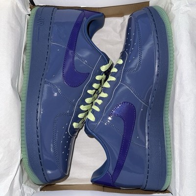 Size 10.5M - Nike Air Force 1 Patent Leather Mystic Navy Grape Ice *LIMITED* 