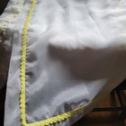 Vintage Sheer Tablecloth With Yellow Embroidery 72"×144"