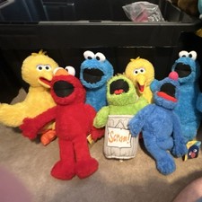 Kohl's Cares Sesame Street Elmo Cookie Monster Plush Lot Medium Washable