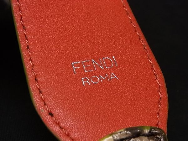 FENDI Python Strap Bag Ivory Brown Leather Used E… - image 4