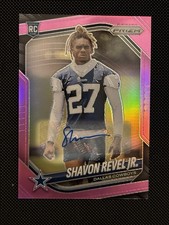 SHAVON REVEL JR. 2025 PANINI PRIZM ROOKIE PINK  COWBOYS RC AUTO