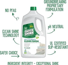 Quick Shine Multi Surface Floor Finish 64oz | Cleaner & Polish use on ⭐️⭐️⭐️⭐️⭐