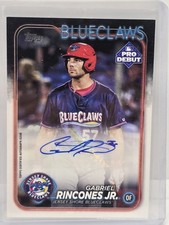 24 Topps Pro Debut Gabriel Rincones Blue Claws Autographed RC
