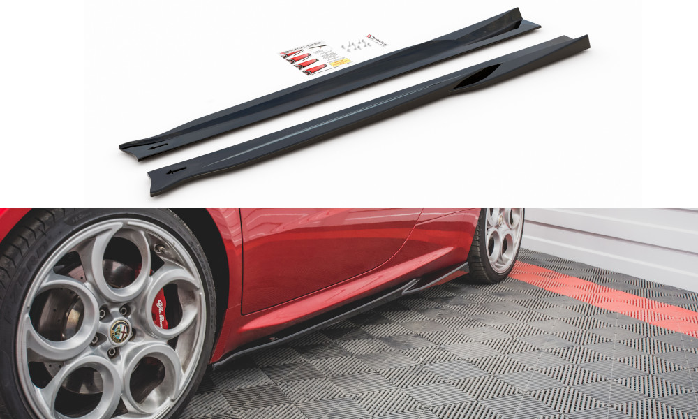 Rajouts bas de caisse Alfa Romeo 4C finition noir brillant par Maxton Design