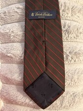 Brooks Brothers Tie Makers and Merchants Silk Brown/Red Stripe