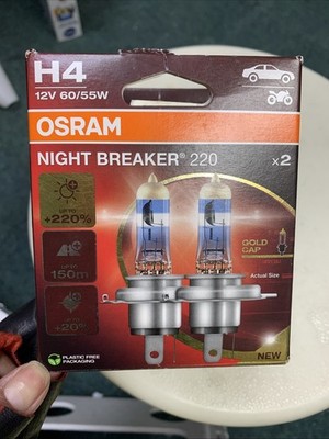 OSRAM Night Breaker 220 H4 Autoscheinwerferlampen (Twin) - 220% mehr Licht