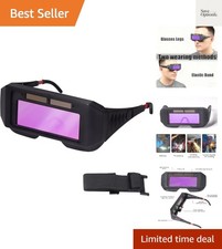 Welding Glasses Safety Welding Goggles LCD Protective Solar Powered Auto Dark...