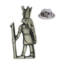 English Handmade Pewter Egyptian God Horus Lapel Pin Badge 13 x 30 mm